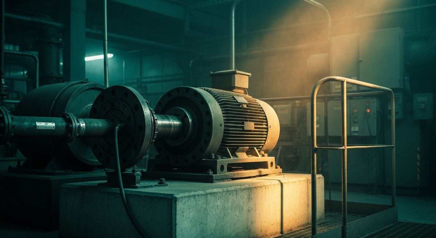 Hysteresis margin keeps a proximity sensor stable against vibration on rotating machinery