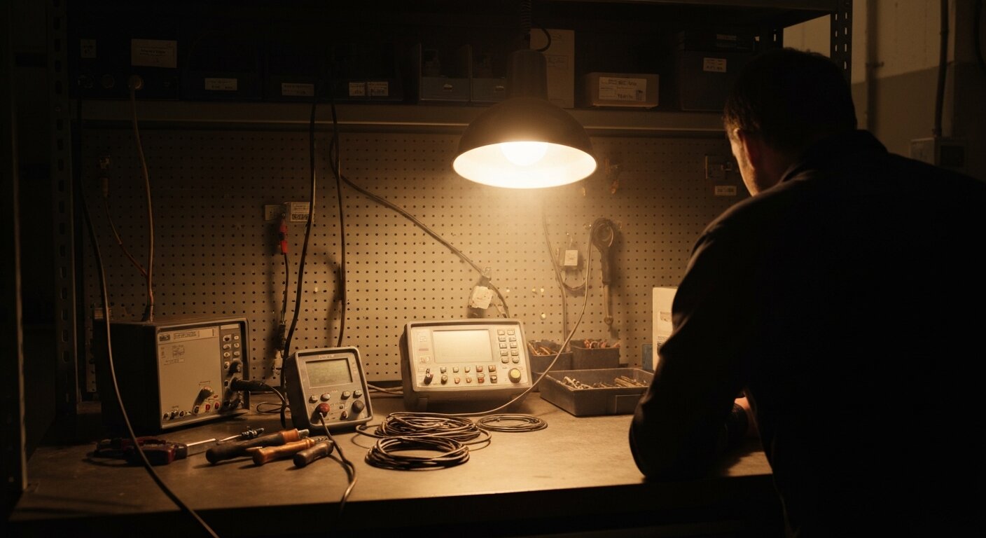 Diagnosing a chattering proximity sensor input with test gear at a maintenance bench