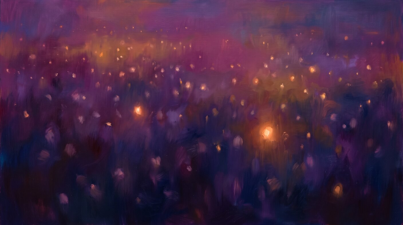 Conceptual image of unread HART diagnostic data as dim, dormant points of light scattered across darkness